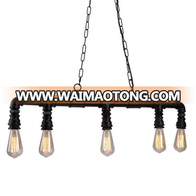 Water pipe counterweight industrial style pendant light ceiling chandelier edison bulb