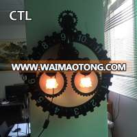 Decorative living room wall sconces wall lamp black interior designer clock wall lights